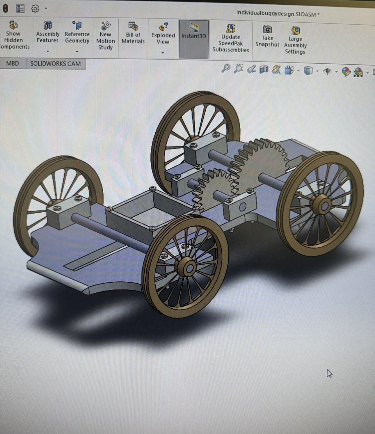 3D Printed Mechanical Buggy with 2kg Payload Capacity