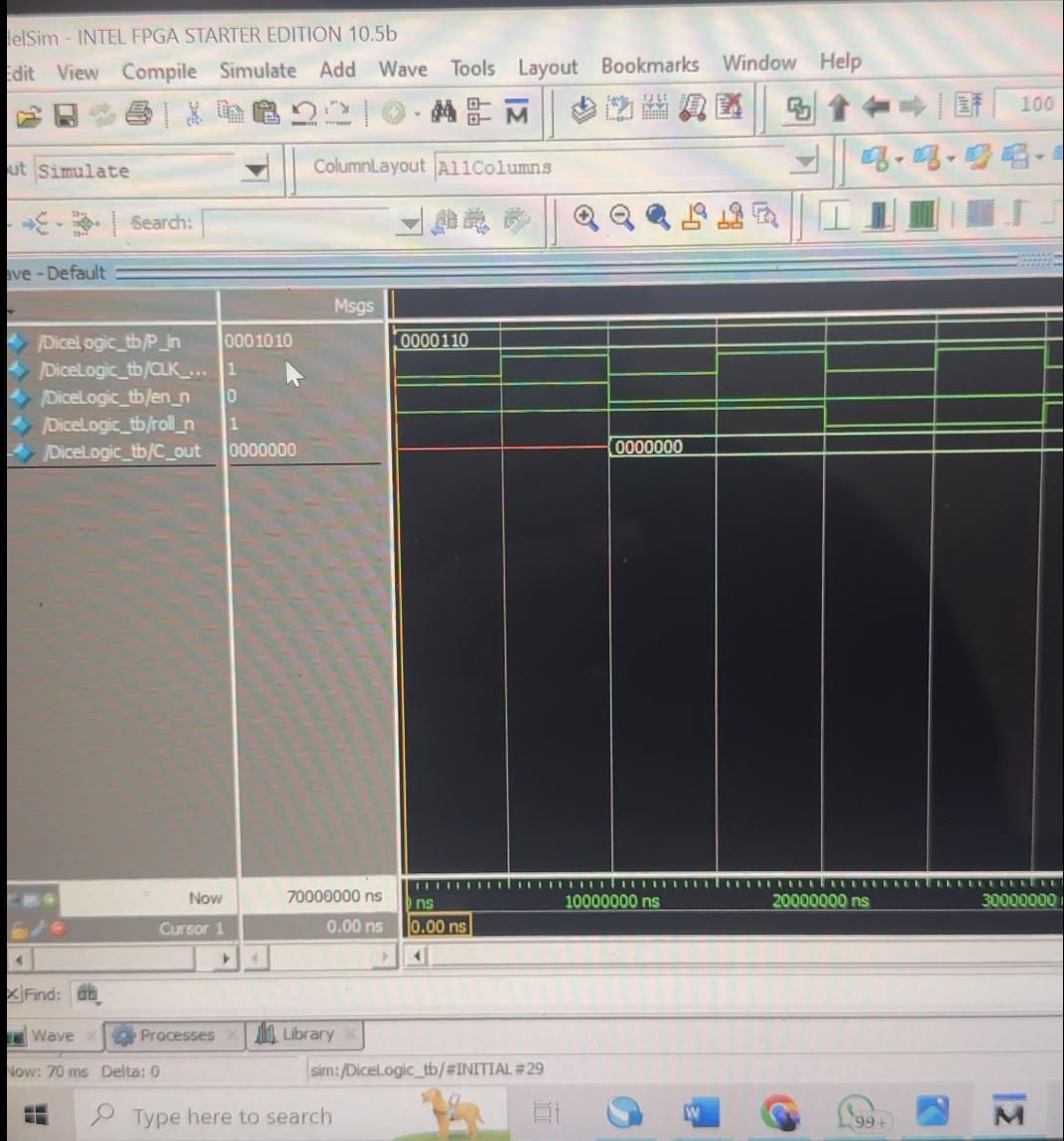 FPGA Electronic Dice Game